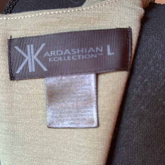 Kardashian collection body con with faux leather.  Size Large - Picture 5 of 5